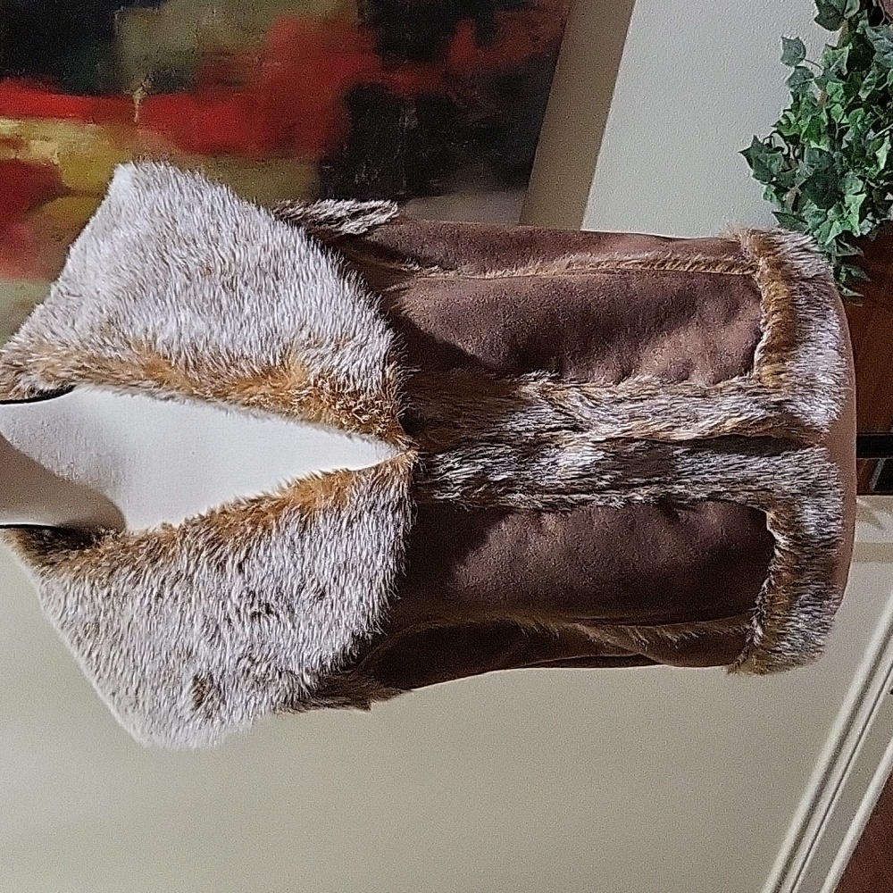 Cejon Faux Fur and Suede Vest